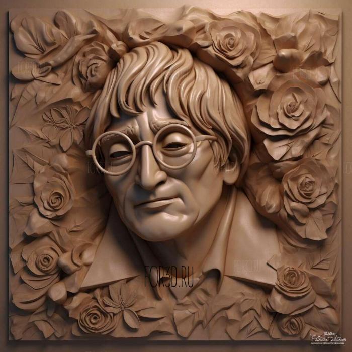 john lennon 2 stl model for CNC